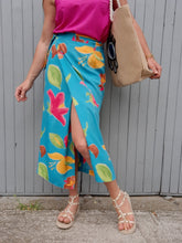 Charger l'image dans la galerie, Jupe portefeuille vintage Salima - Imprimé floral. Taille M ou 36, 38, 40
