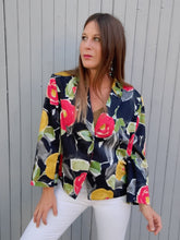 Charger l'image dans la galerie, Blazer vintage Sally - Imprimé floral. Taille L ou 40, 42. Rohmer