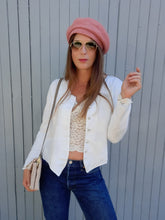 Charger l'image dans la galerie, Blazer vintage Narcisse - Roses blanches. Taille XS ou 34, 36. Made in France