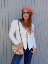 Charger l'image dans la galerie, Blazer vintage Narcisse - Roses blanches. Taille XS ou 34, 36. Made in France