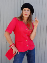 Charger l'image dans la galerie, Blazer vintage Billy - Rouge. Taille S ou 36, 38. Made in France