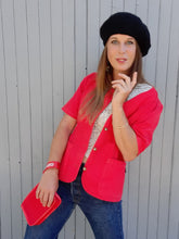 Charger l'image dans la galerie, Blazer vintage Billy - Rouge. Taille S ou 36, 38. Made in France
