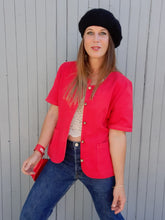Charger l'image dans la galerie, Blazer vintage Billy - Rouge. Taille S ou 36, 38. Made in France