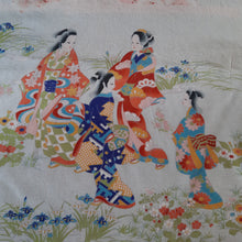 Charger l'image dans la galerie, Foulard vintage Lÿnn - Japonais en soie. 77 x 77