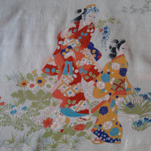Charger l'image dans la galerie, Foulard vintage Lÿnn - Japonais en soie. 77 x 77