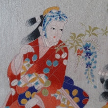 Charger l'image dans la galerie, Foulard vintage Lÿnn - Japonais en soie. 77 x 77