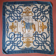Charger l'image dans la galerie, Carré vintage Hermès Eléonore - 82 x 82 - "Palefroi" Françoise De La Perrière. 1966.