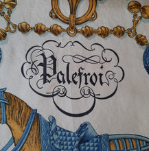 Charger l'image dans la galerie, Carré vintage Hermès Eléonore - 82 x 82 - "Palefroi" Françoise De La Perrière. 1966.