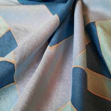 Charger l'image dans la galerie, Foulard vintage Mélia - Love - Bleu 73 x 73