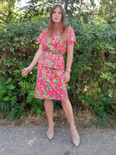 Charger l'image dans la galerie, Ensemble vintage Hortense - Jupe et veste fleuries. Taille M, 38, 40. Marcelle Griffon.