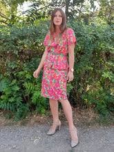 Charger l'image dans la galerie, Ensemble vintage Hortense - Jupe et veste fleuries. Taille M, 38, 40. Marcelle Griffon.