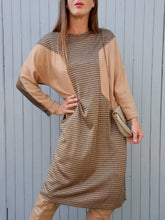 Charger l'image dans la galerie, Robe pull vintage Béryl - Imprimé pied-de-poule. Taille L, 40, 42.