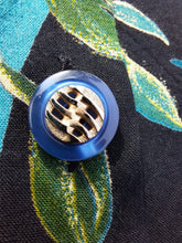 Charger l'image dans la galerie, Chemise vintage Séverine - Imprimé floral bleu pétrole. Taille M, 38, 40. Créaline de Daxon.