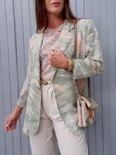 Charger l'image dans la galerie, Veste mi-saison vintage Coralie - Feuillage. Taille L, 40, 42. Made in France