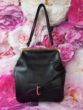 Charger l'image dans la galerie, Sac vintage Amandine - Fourre-tout noir.