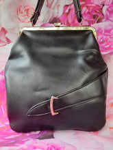 Charger l'image dans la galerie, Sac vintage Amandine - Fourre-tout noir.