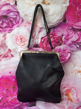 Charger l'image dans la galerie, Sac vintage Amandine - Fourre-tout noir.