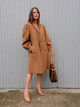 Charger l'image dans la galerie, Caban vintage Justine - Laine et Cachemire camel. Taille L, 40, 42. Made in France