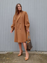 Charger l'image dans la galerie, Caban vintage Justine - Laine et Cachemire camel. Taille L, 40, 42. Made in France