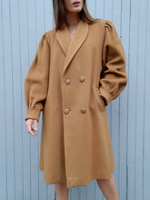 Charger l'image dans la galerie, Caban vintage Justine - Laine et Cachemire camel. Taille L, 40, 42. Made in France