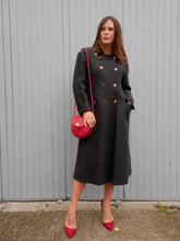 Charger l'image dans la galerie, Veste en Laine peignée Amy - Gris chiné. Taille M, 38, 40. Made in France