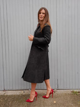 Charger l'image dans la galerie, Veste en Laine peignée Amy - Gris chiné. Taille M, 38, 40. Made in France