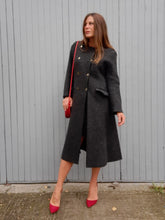 Charger l'image dans la galerie, Veste en Laine peignée Amy - Gris chiné. Taille M, 38, 40. Made in France