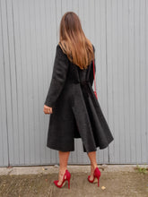 Charger l'image dans la galerie, Veste en Laine peignée Amy - Gris chiné. Taille M, 38, 40. Made in France