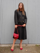 Charger l'image dans la galerie, Veste en Laine peignée Amy - Gris chiné. Taille M, 38, 40. Made in France