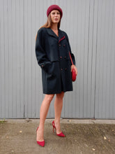 Charger l'image dans la galerie, Duffle-coat vintage Emilia - Alpacca loden vert sapin. Taille XL, 42, 44. Made in France