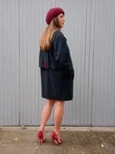 Charger l'image dans la galerie, Duffle-coat vintage Emilia - Alpacca loden vert sapin. Taille XL, 42, 44. Made in France