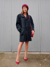 Charger l'image dans la galerie, Duffle-coat vintage Emilia - Alpacca loden vert sapin. Taille XL, 42, 44. Made in France