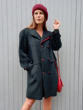 Charger l'image dans la galerie, Duffle-coat vintage Emilia - Alpacca loden vert sapin. Taille XL, 42, 44. Made in France