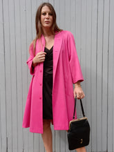 Charger l'image dans la galerie, Manteau vintage Solveig - Laine rose, oversize. Taille M, L, 38, 40, 42