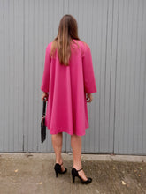 Charger l'image dans la galerie, Manteau vintage Solveig - Laine rose, oversize. Taille M, L, 38, 40, 42