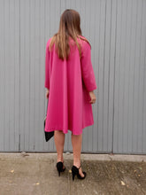 Charger l'image dans la galerie, Manteau vintage Solveig - Laine rose, oversize. Taille M, L, 38, 40, 42