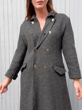Charger l'image dans la galerie, Veste en Laine peignée Amy - Gris chiné. Taille M, 38, 40. Made in France