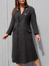 Charger l'image dans la galerie, Veste en Laine peignée Amy - Gris chiné. Taille M, 38, 40. Made in France