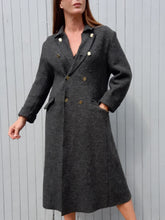 Charger l'image dans la galerie, Veste en Laine peignée Amy - Gris chiné. Taille M, 38, 40. Made in France