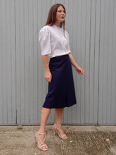 Charger l'image dans la galerie, Chemisier vintage Zaïa - Blanc à plumetis irisés. Taille M, 38, 40