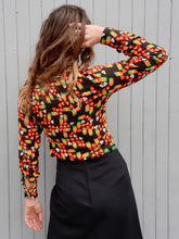 Charger l'image dans la galerie, Chemisier vintage Sibylle - Col pelle à tarte. Fleuris. Taille XS, 34, 36. Made in France