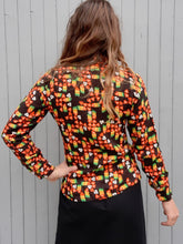 Charger l'image dans la galerie, Chemisier vintage Sibylle - Col pelle à tarte. Fleuris. Taille XS, 34, 36. Made in France