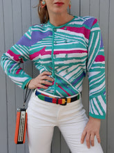 Charger l'image dans la galerie, Gilet vintage Albane - A double boutonnage. Taille L, 40, 42. Made in France.
