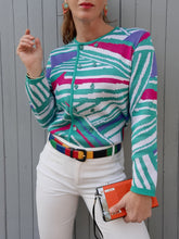 Charger l'image dans la galerie, Gilet vintage Albane - A double boutonnage. Taille L, 40, 42. Made in France.
