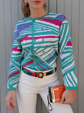Charger l'image dans la galerie, Gilet vintage Albane - A double boutonnage. Taille L, 40, 42. Made in France.