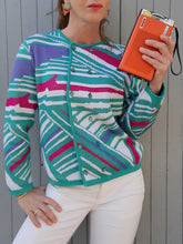 Charger l'image dans la galerie, Gilet vintage Albane - A double boutonnage. Taille L, 40, 42. Made in France.