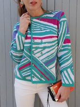 Charger l'image dans la galerie, Gilet vintage Albane - A double boutonnage. Taille L, 40, 42. Made in France.