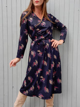 Charger l'image dans la galerie, Robe vintage Marlène - Effet cache-cœur. Taille S, 36, 38. Jean Biolay Paris. Made in France.