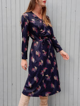 Charger l'image dans la galerie, Robe vintage Marlène - Effet cache-cœur. Taille S, 36, 38. Jean Biolay Paris. Made in France.