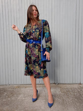 Charger l'image dans la galerie, Robe vintage Albanne - Imprimé floral. Taille XL, 42, 44. Coutureine Paris.